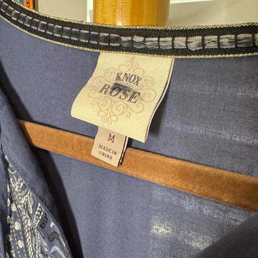 Knox Rose Blue Embroidered Dress - Picture 2 of 5